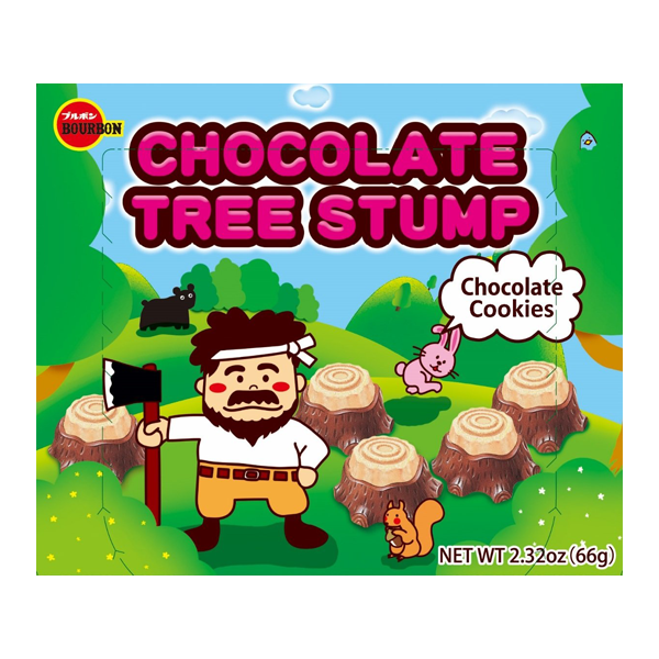 BOURBON Chocolatey Tree Stump Cookies 2.32oz/66g - GOHAN Market