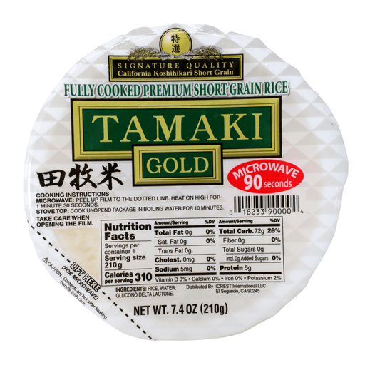 MICROWAVABLE COOKED RICE TAMAKI GOLD 7.4 OZ/210G
