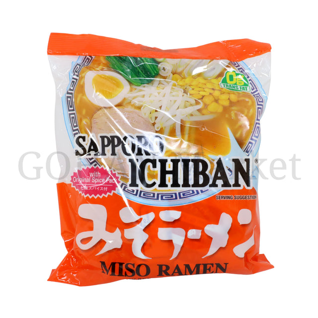 SAPPORO ICHIBAN MISO RAMEN 1PACK 3.55OZ/101G