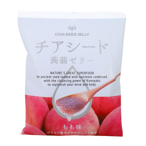 WAKASHO Chia Seed Konnyaku Jelly Peach 6.1oz/175g - GOHAN Market