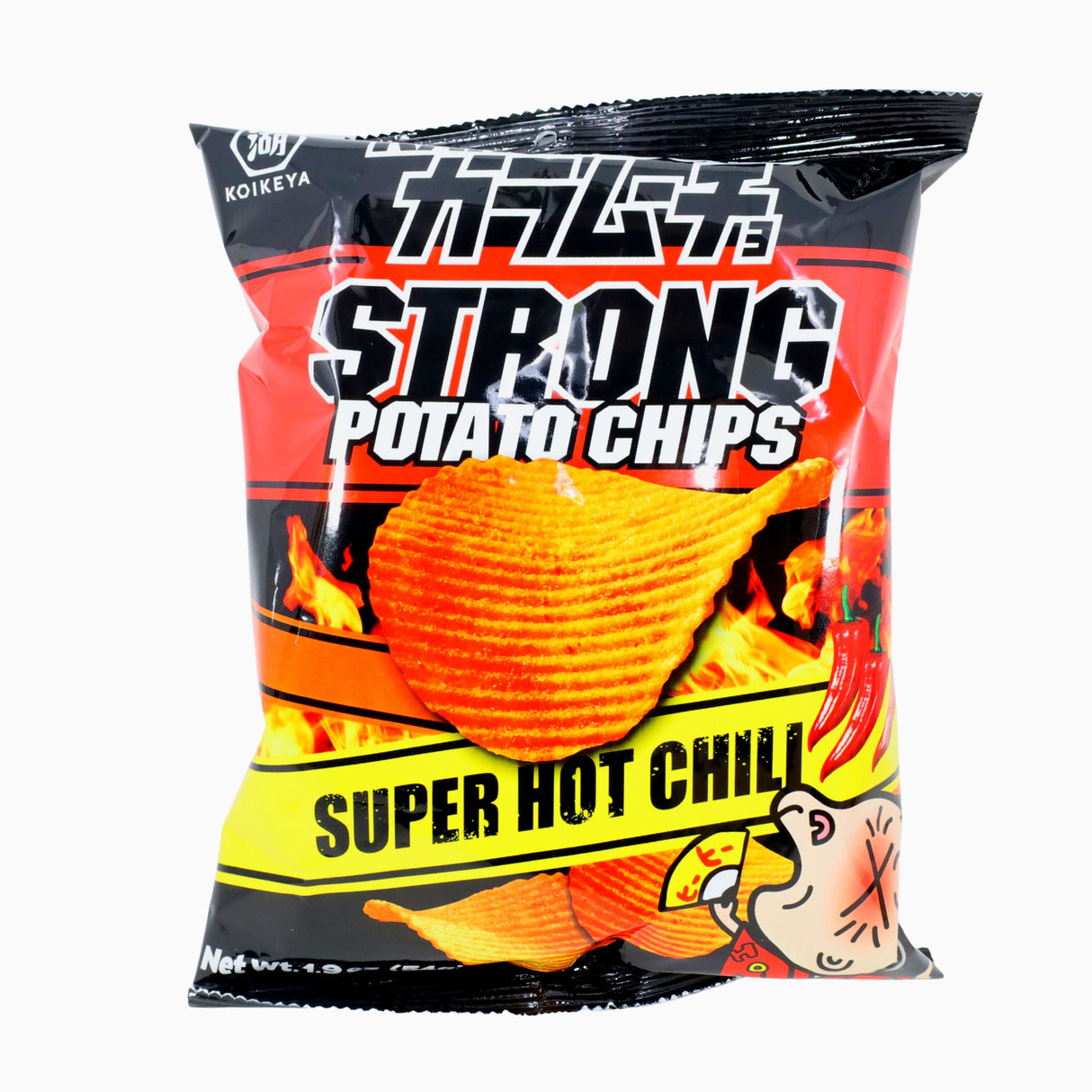 KOIKEYA KARAMUCHO STRONG POTATO CHIPS SUPER HOT CHILI 1.9OZ/54G