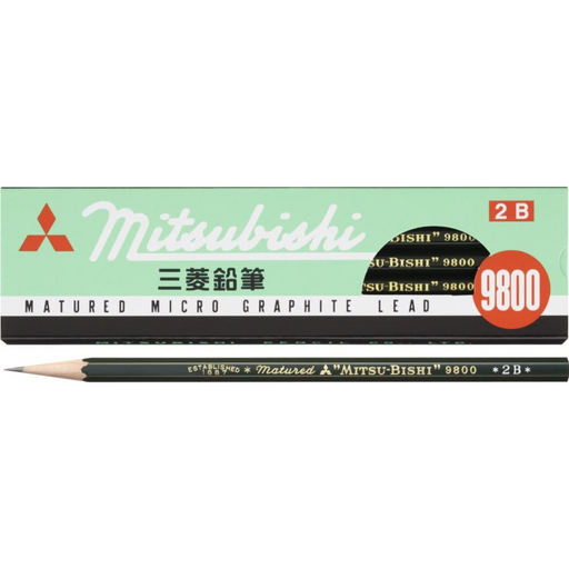 Mitsubishi Pencil Co, Ltd. 9800 pencil dozen (12 pieces) 2B - GOHAN Market