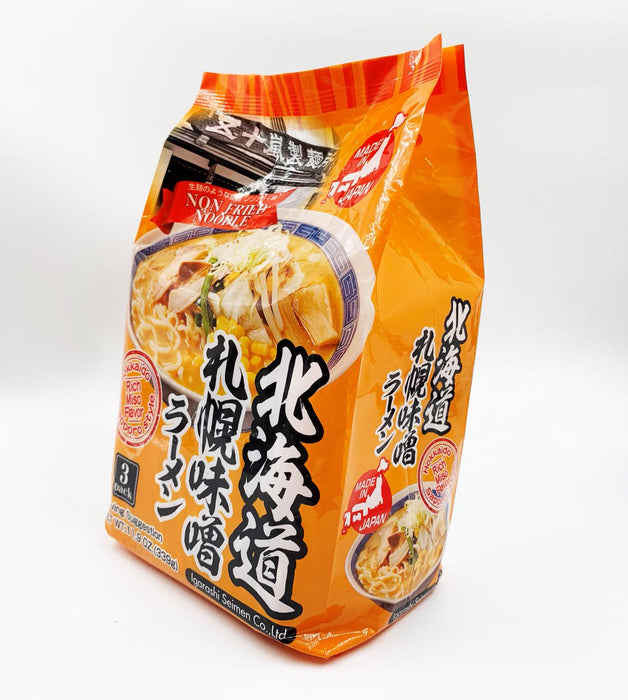 HOKKAIDO Sapporo Ramen Middle Thick noodles Miso Flavor 3 servings 11.8oz / 339g