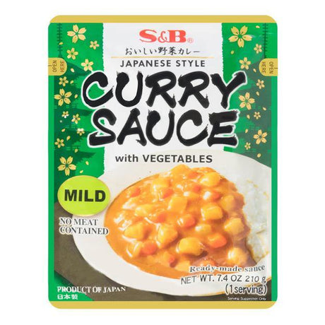 SB MICROWAVABLE CURRY SAUCE WITH VEGETABLES -MILD 210G