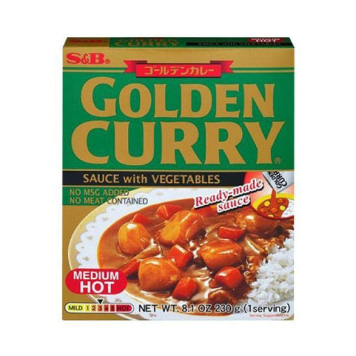SB Golden Curry Sauce with Vegetables Retort Med Hot 8.1oz/230g