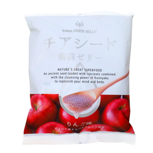 WAKASHO Chia Seed Konnyaku Jelly Apple 6.1oz/175g - GOHAN Market