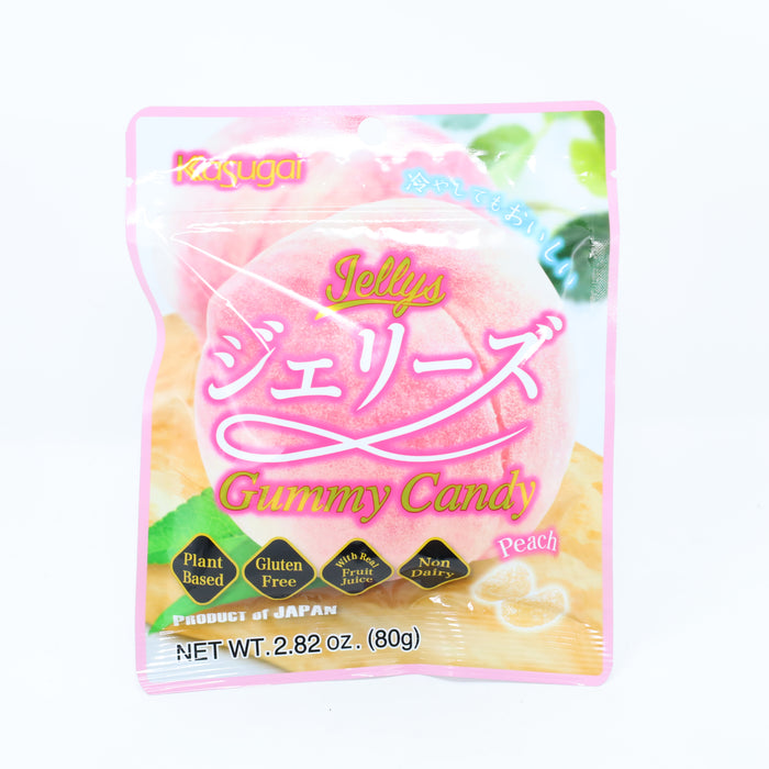 Kasugai Jellys Gummy Candy Peach Gluten Free 2.82oz/80g - GOHAN Market