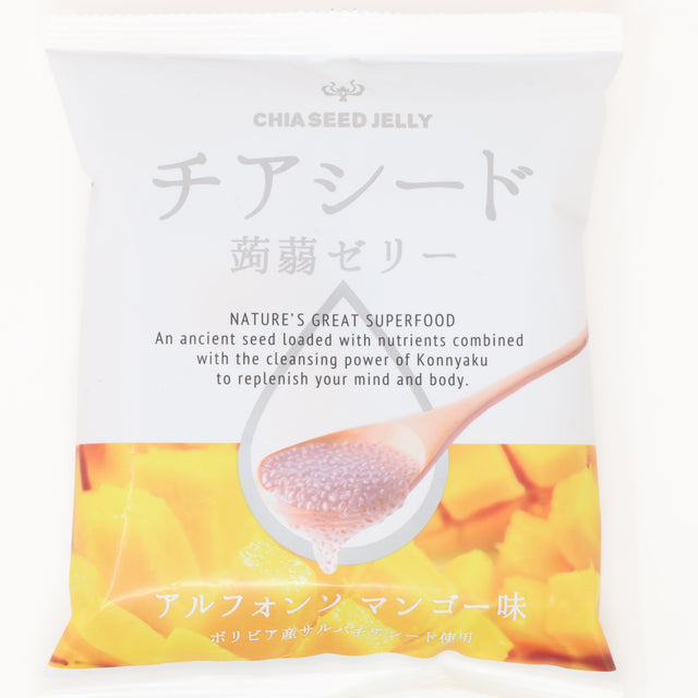 WAKASHO CHIA SEED KONNYAKU JELLY MANGO 6.1OZ/175G