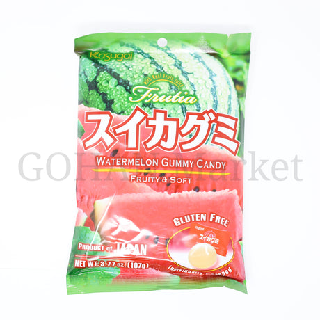 KASUGAI FRUTIA WATERMELON GUMMY CANDY GLUTEN FREE 3.77OZ/107G