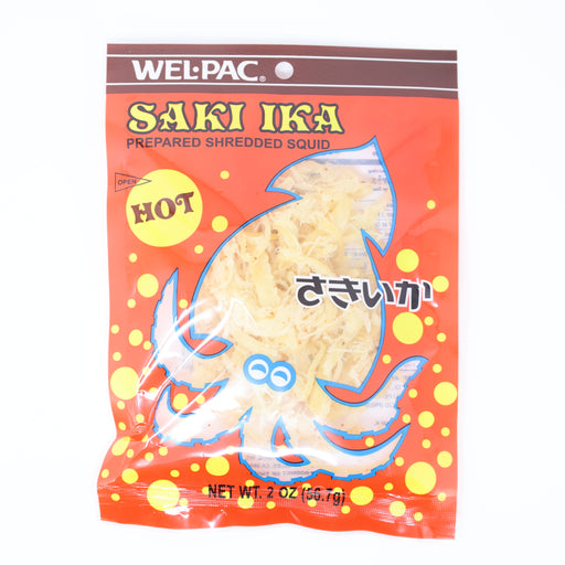 WEL-PAC Saki Ika Prepared Shredded Squid HOT 2oz/56.7g