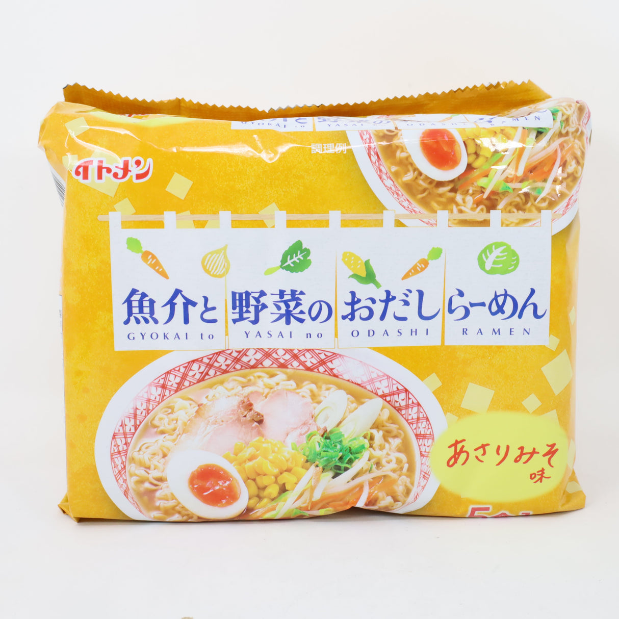 ITOMEN GYOKAI TO YASAI NO ODASHI RAMEN ASARI MISO 5PACK 15.1OZ/430G