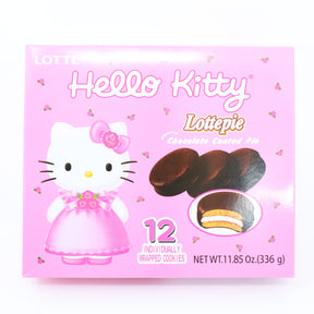 LOTTE HELLO KITTY CHOCOLATE COATED PIE 12PACKS 11.85OZ/336G