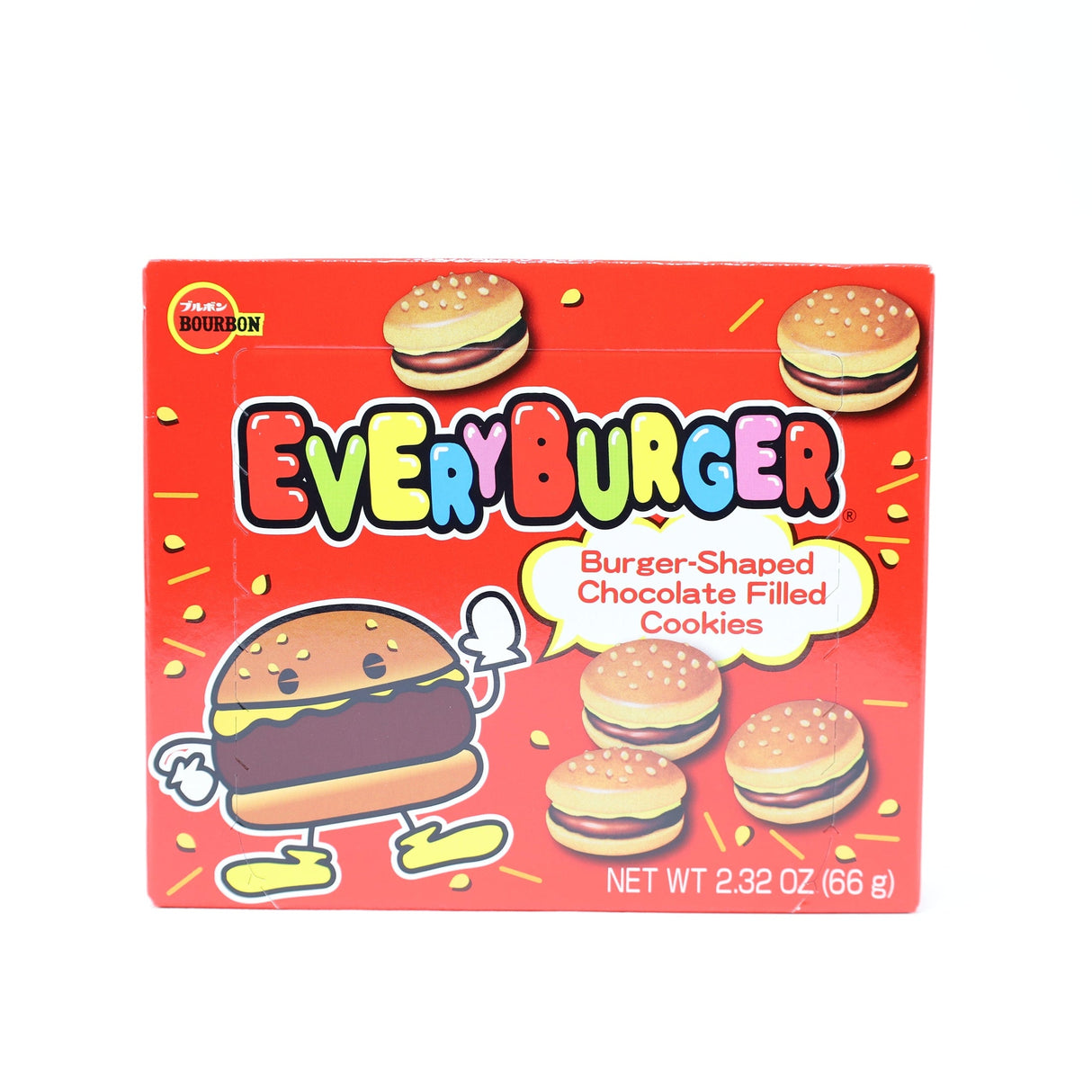 BOURBON EVERY BURGER CHOCOLATE FILLED COOKIES 2.32OZ/66G