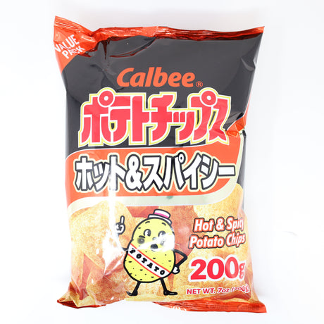 EXPIRING ON 5/15/2024 CALBEE POTATO CHIPS HOT AND SPICY VALUE PACK 7OZ/200G