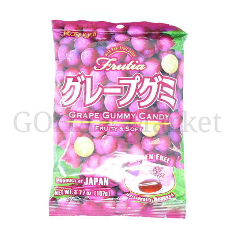 KASUGAI FRUTIA GRAPE GUMMY CANDY GLUTEN FREE 3.77OZ/107G