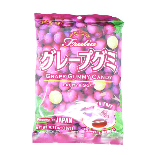 Kasugai Frutia Grape Gummy Candy Gluten Free 3.77oz/107g