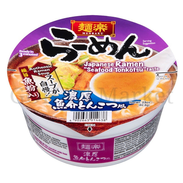 MENRAKU JAPANESE RAMEN SEAFOOD TONKOTSU TASTE 2.9OZ/82.8G