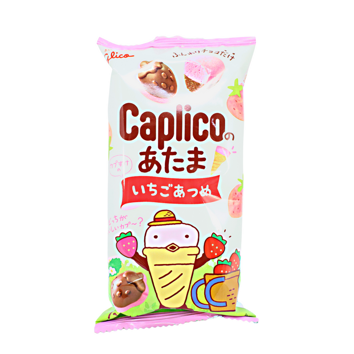 GLICO Caplico No Atama Ichigoatsume Strawberry Chocolate 12pc 1.06oz/30g - GOHAN Market