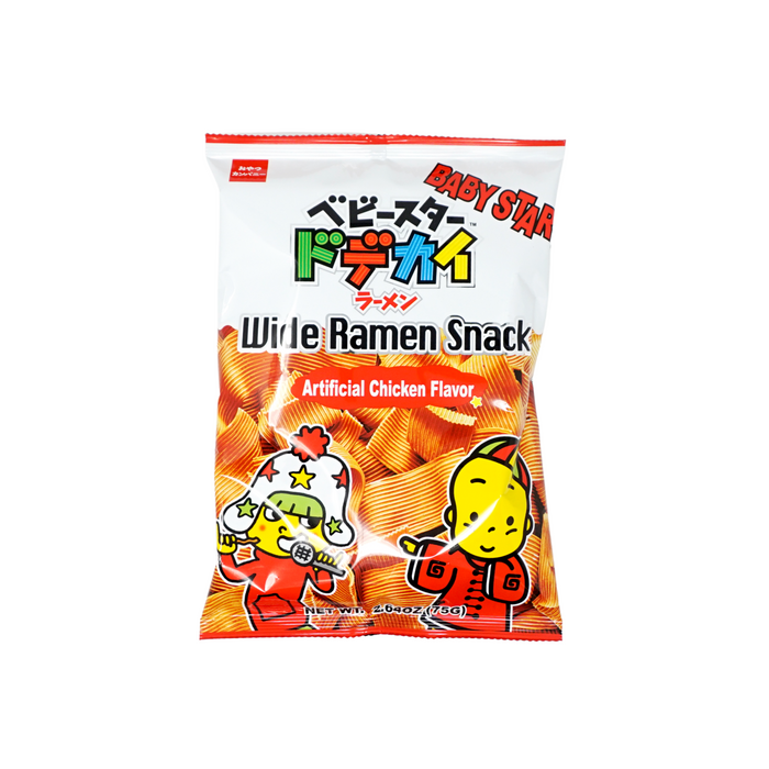 Baby Star Wide Ramen Snack Artificial Chicken Flavor 2.64oz/75g - GOHAN Market