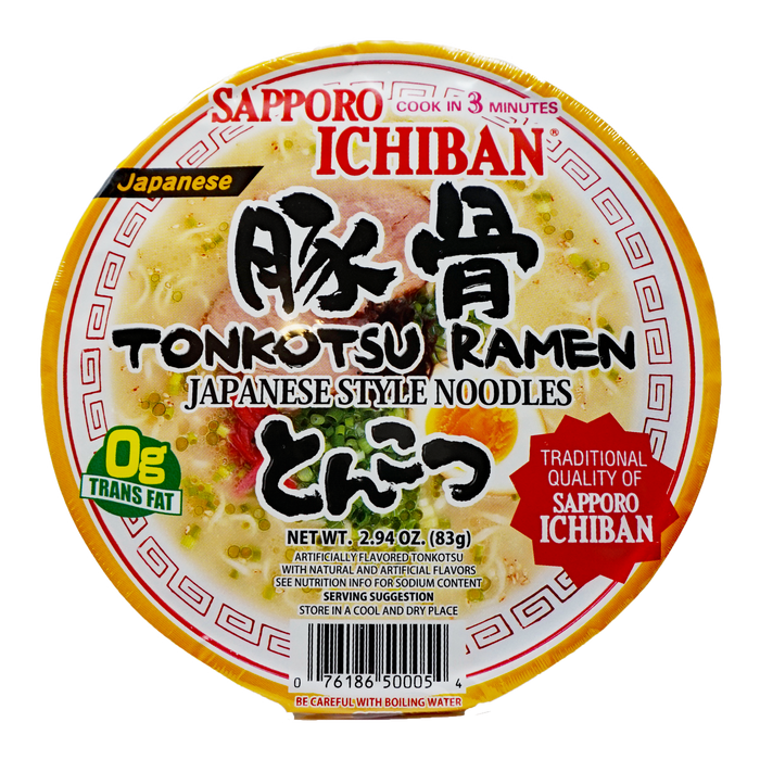 Sapporo Ichiban Tonkotsu Ramen Japanese Style Noodles 2.98oz/83g