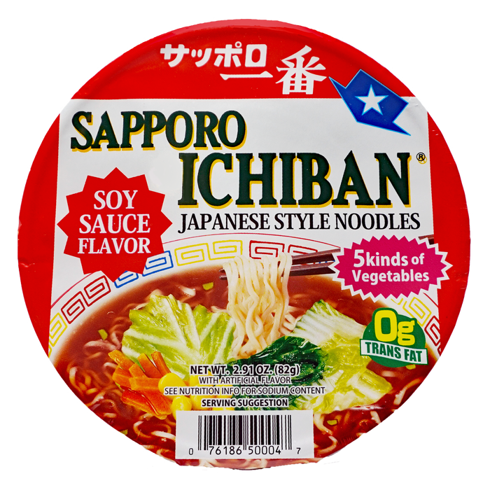 Sapporo Ichiban Soy Sauce Flavor Japanese Style Noodles 2.98oz(83g)