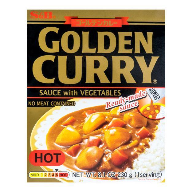 SB Golden Curry Sauce with Vegetables Retort Hot 8.1oz/230g