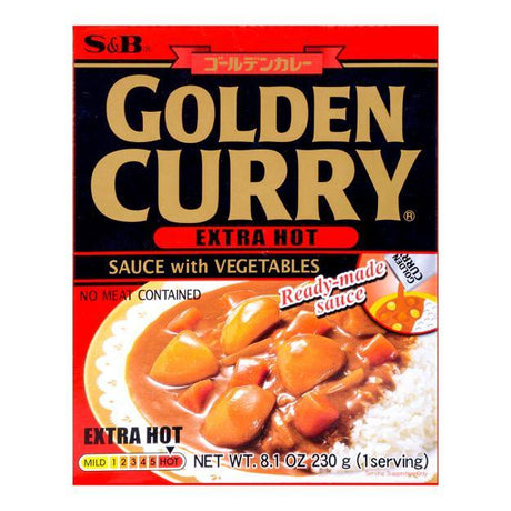 CURRY GOLDEN RETORT VEG EX HOT SB 230G/8.10OZ