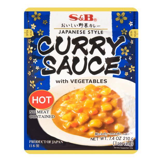 SB Microwavable Curry Sauce with Vegetables -Hot 210g