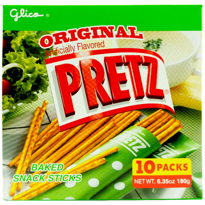 GLICO Pretz Party Size Baked Snack Sticks Original Flavor 6.35oz/180g