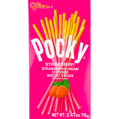 GLICO Pocky Strawberry Coated Biscuit Sticks 2.47oz/70g