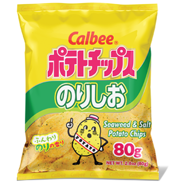 Calbee Potato Chips Seaweed and Salt 2.8oz/80g