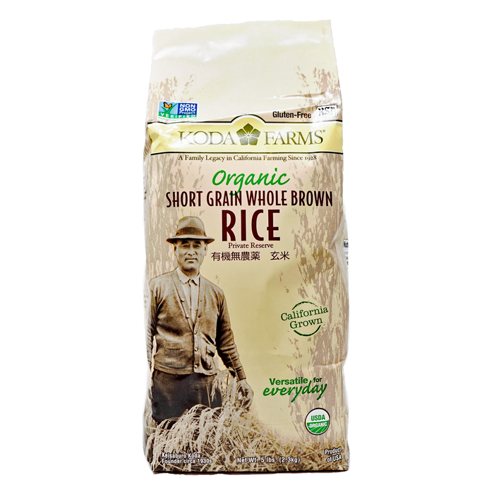 KODA FARMS OrganicShort Grain Whole Brown Rice 5 lbs
